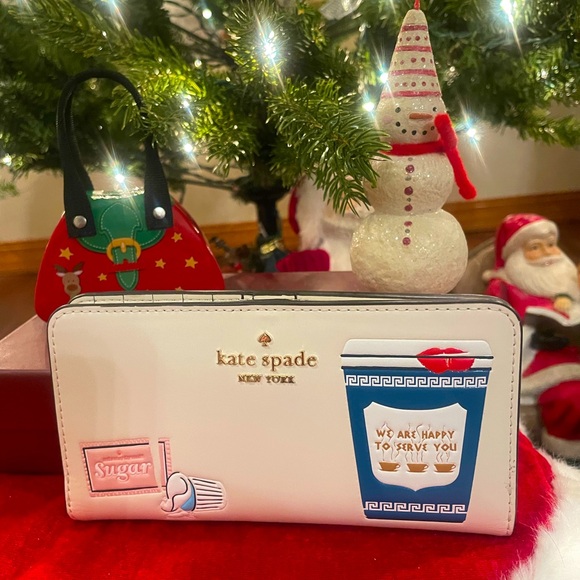 Kate Spade Coffee Wallet -NWOT - Picture 1 of 2